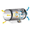 GA - SUSPENDED LPG DIRECT FIRED SPACE HEATER ILLUSTRATION